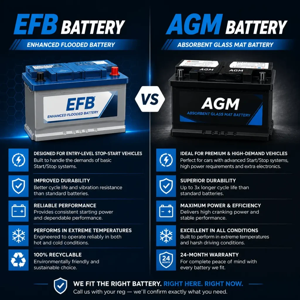 EFB and AGM batteries