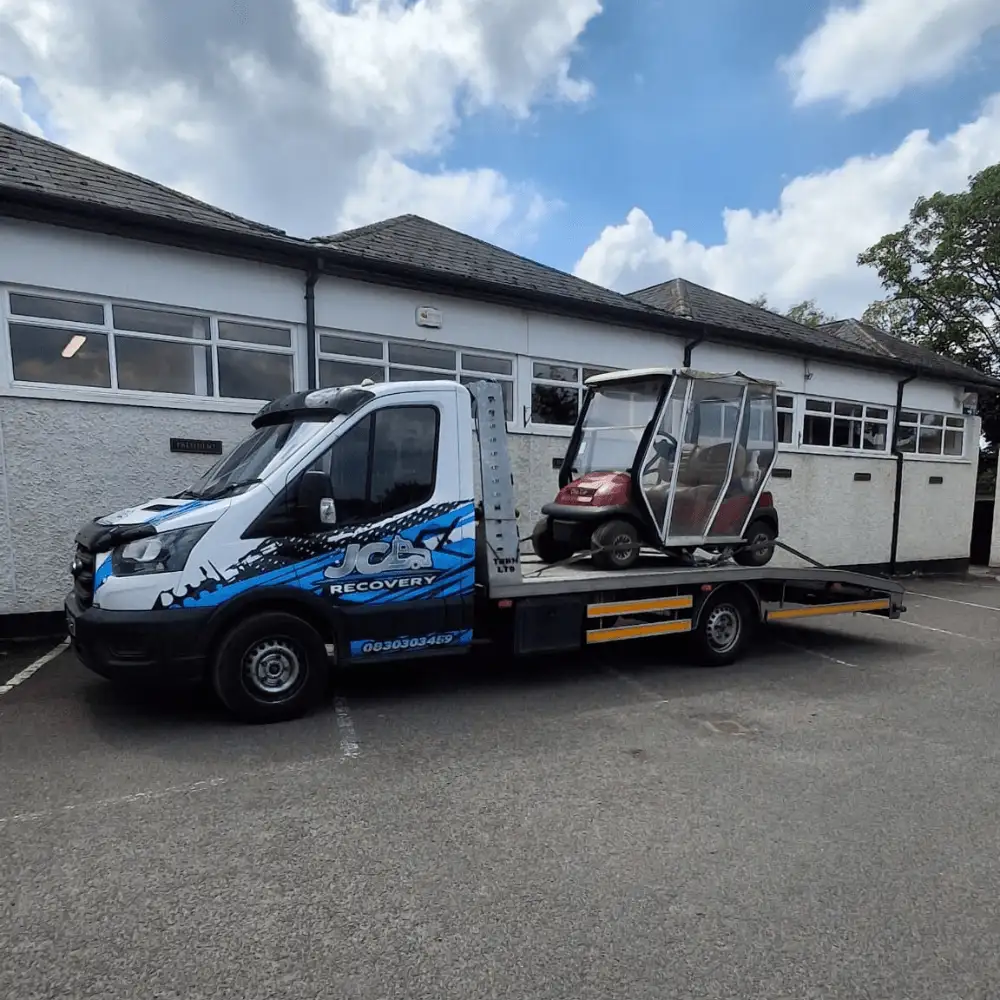 JC Recovery – Car Collection transporting a golfers caddy wagon (1)
